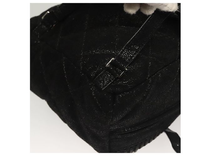 Autre Marque Zaino Falabella Chain in suede nero e argento di Stella MacCartney 364517 Auth BA3253 - vista 19