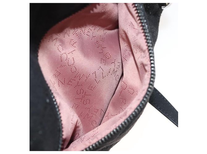 Autre Marque Zaino Falabella Chain in suede nero e argento di Stella MacCartney 364517 Auth BA3253 - vista 24