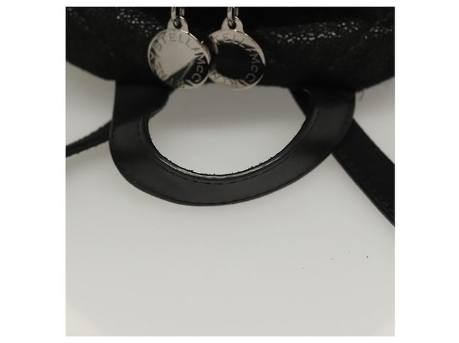 Autre Marque Zaino Falabella Chain in suede nero e argento di Stella MacCartney 364517 Auth BA3253 - vista 7