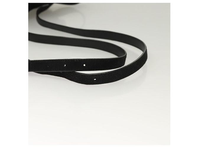 Autre Marque Zaino Falabella Chain in suede nero e argento di Stella MacCartney 364517 Auth BA3253 - vista 8