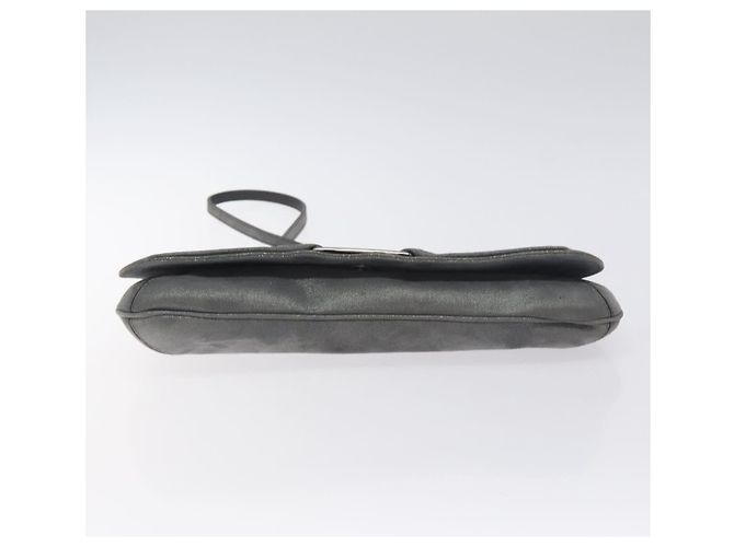 Borsa a Spalla Vala in Camoscio Grigio Argento di Salvatore Ferragamo Auth BA3518 Marrone - vista 5
