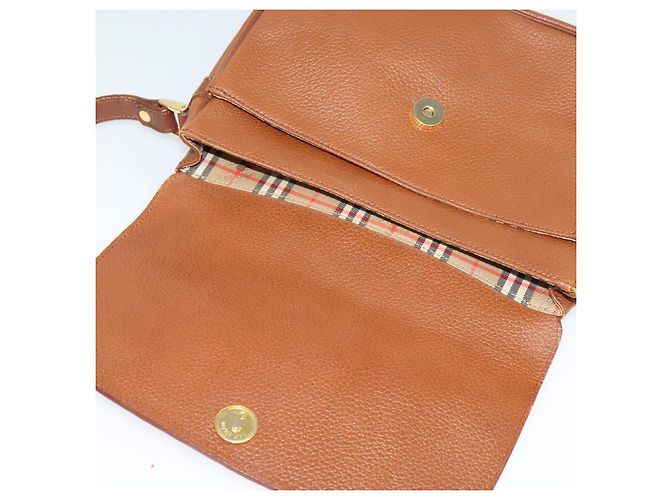 Autre Marque Borsa a Spalla Burberrys in Pelle Marrone Oro Auth BA3605 D'oro - vista 10