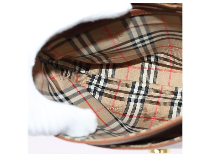 Autre Marque Borsa a Spalla Burberrys in Pelle Marrone Oro Auth BA3605 D'oro - vista 19