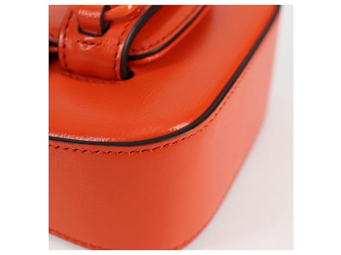 Borsa a spalla in pelle GUCCI Sherry Line arancione rosso navy 726863 Auth 127887M - vista 15