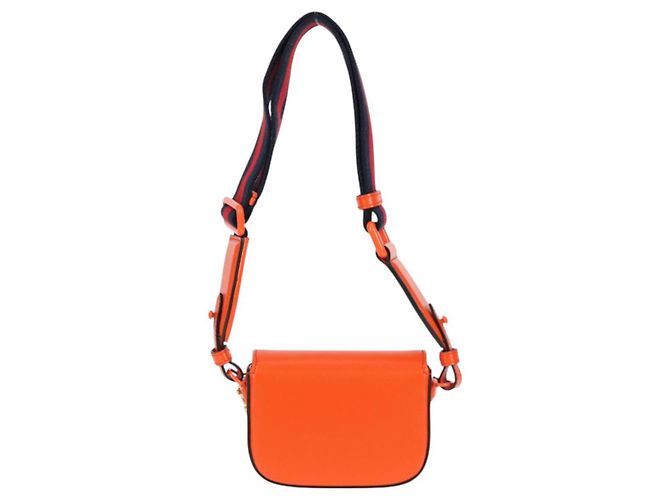 Borsa a spalla in pelle GUCCI Sherry Line arancione rosso navy 726863 Auth 127887M - vista 2