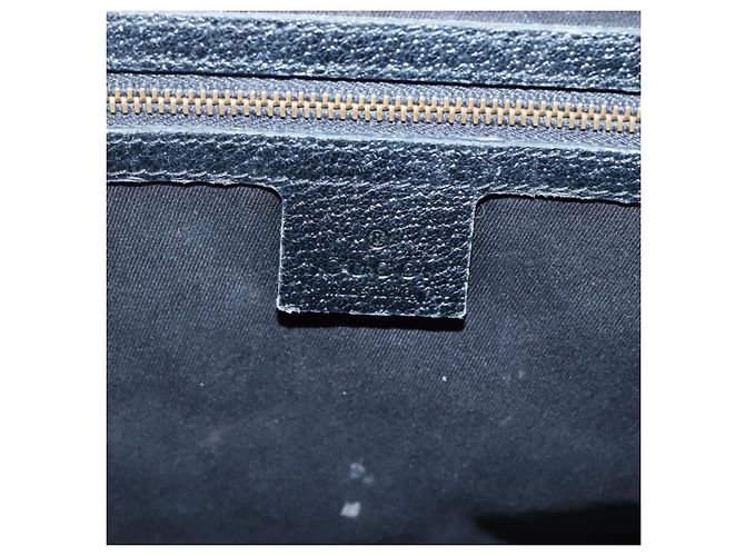 Borsa a mano in tela GG Gucci nera e oro 120895 Auth 130978 Nero D'oro - vista 17