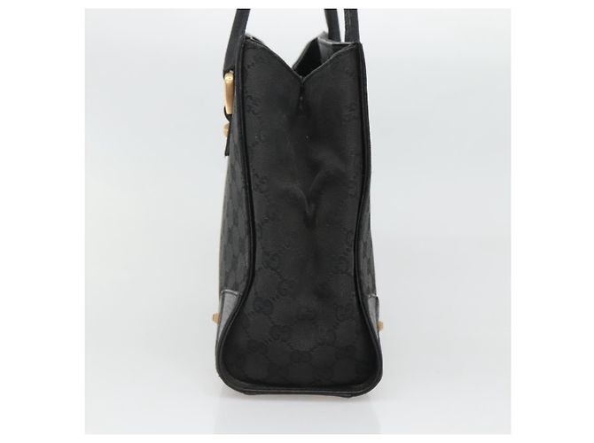 Borsa a mano in tela GG Gucci nera e oro 120895 Auth 130978 Nero D'oro - vista 4
