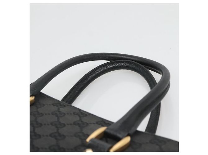 Borsa a mano in tela GG Gucci nera e oro 120895 Auth 130978 Nero D'oro - vista 8