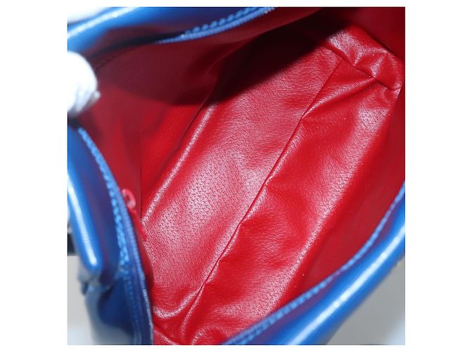 Céline Borsa a Spalla CELINE in Pelle Blu Oro Auth BA3538 D'oro - vista 10