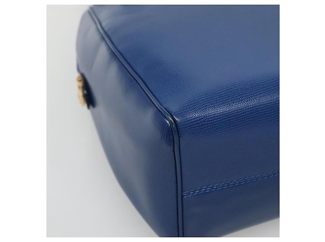 Céline Borsa a Spalla CELINE in Pelle Blu Oro Auth BA3538 D'oro - vista 14