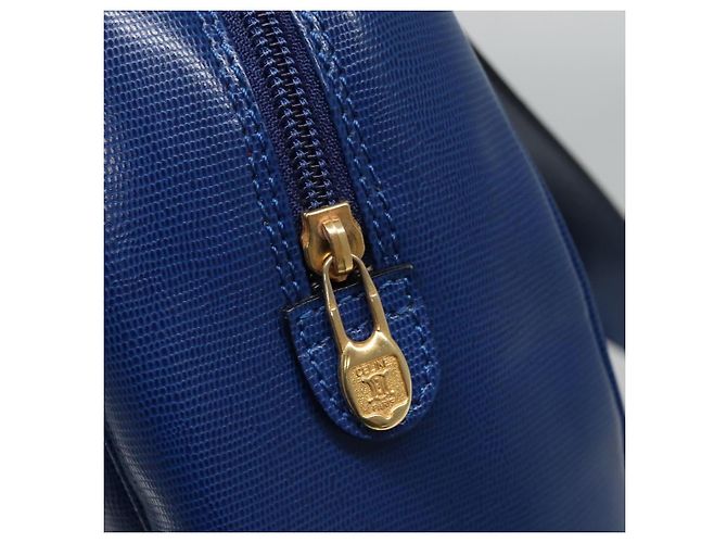 Céline Borsa a Spalla CELINE in Pelle Blu Oro Auth BA3538 D'oro - vista 17