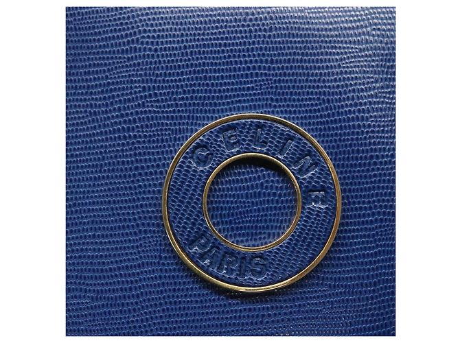 Céline Borsa a Spalla CELINE in Pelle Blu Oro Auth BA3538 D'oro - vista 18