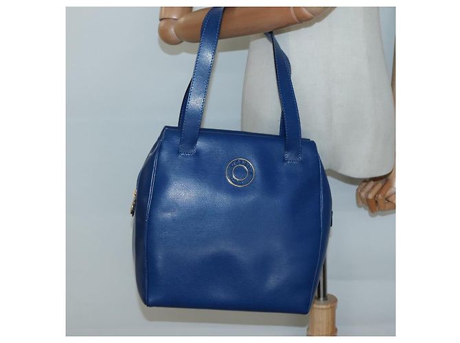 Céline Borsa a Spalla CELINE in Pelle Blu Oro Auth BA3538 D'oro - vista 21