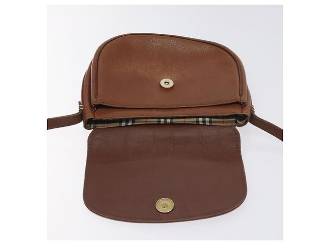 Burberry Borsa a spalla in pelle marrone dorato Auth ti3255 D'oro - vista 10