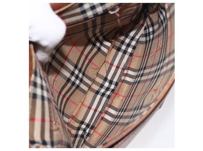 Burberry Borsa a spalla in pelle marrone dorato Auth ti3255 D'oro - vista 11