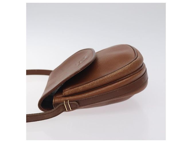 Burberry Borsa a spalla in pelle marrone dorato Auth ti3255 D'oro - vista 4
