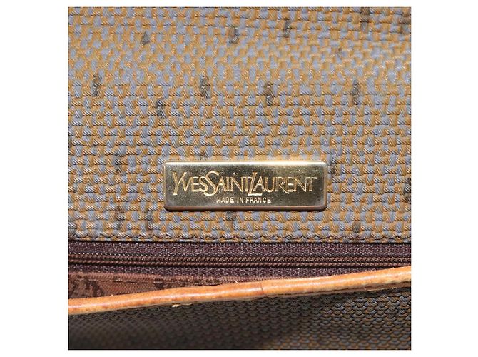 Borsa a Spalla SAINT LAURENT PVC Marrone Oro Auth am8777 D'oro - vista 18