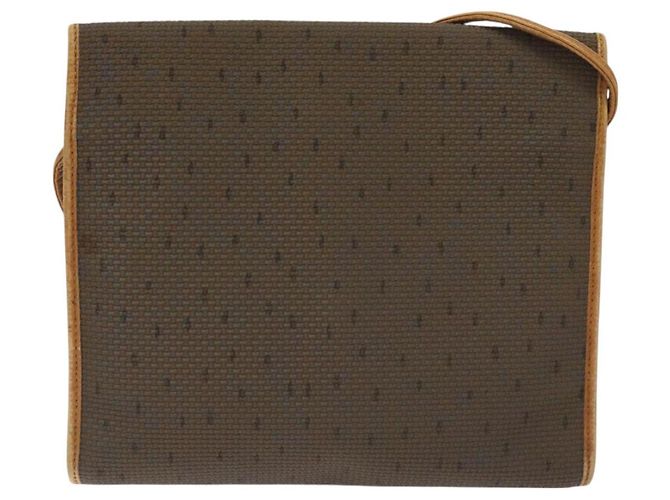 Borsa a Spalla SAINT LAURENT PVC Marrone Oro Auth am8777 D'oro - vista 2