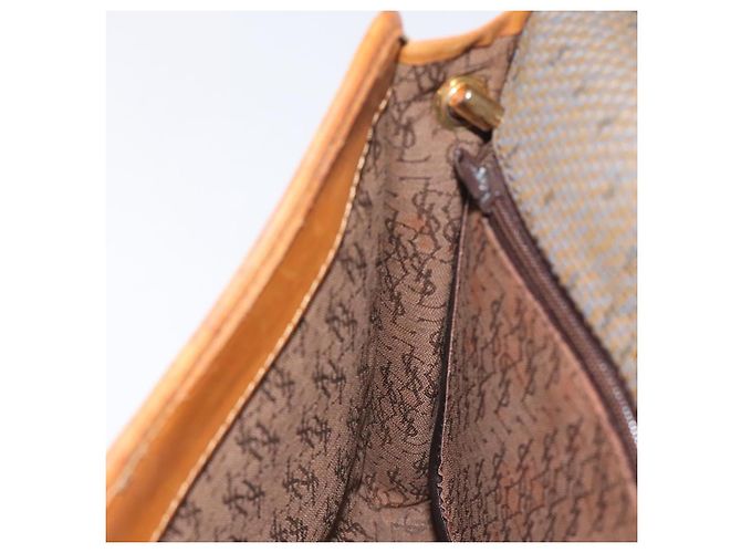 Borsa a Spalla SAINT LAURENT PVC Marrone Oro Auth am8777 D'oro - vista 20