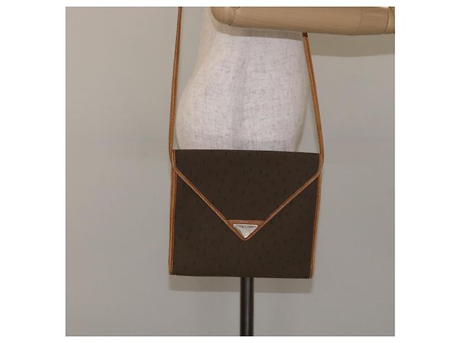 Borsa a Spalla SAINT LAURENT PVC Marrone Oro Auth am8777 D'oro - vista 21