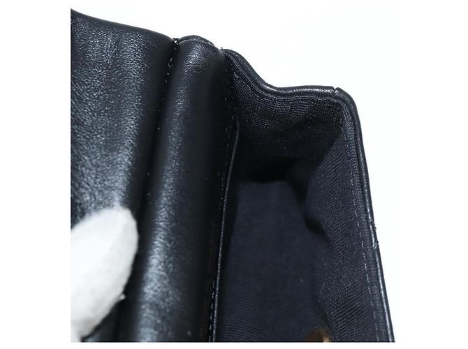 CHANEL Borsa a Spalla Chain Pouch in Pelle di Agnello Nera Oro CC Auth 128104SM Nero D'oro - vista 22