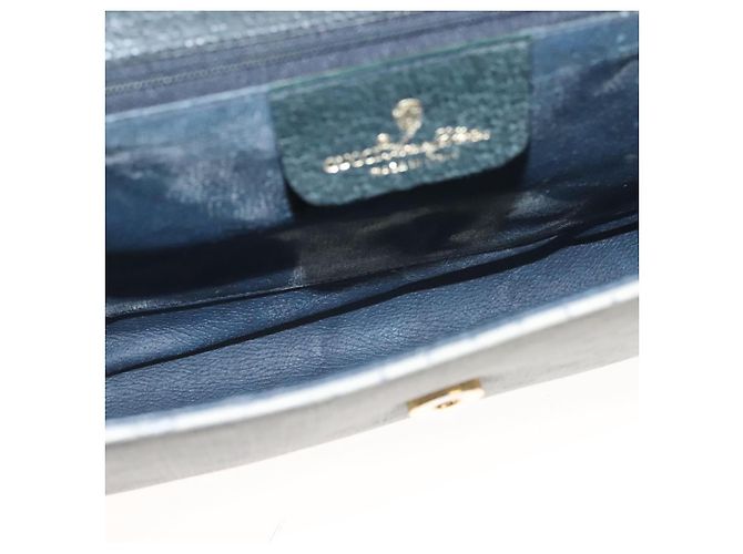 Gucci Borsa a spalla Micro GG Supreme in PVC Navy Gold 89 02 050 Auth BA3432 D'oro Blu navy - vista 10