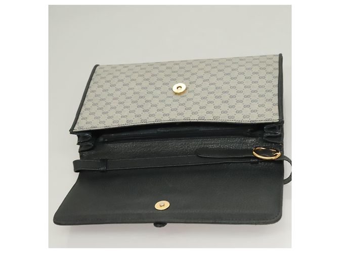 Gucci Borsa a spalla Micro GG Supreme in PVC Navy Gold 89 02 050 Auth BA3432 D'oro Blu navy - vista 19