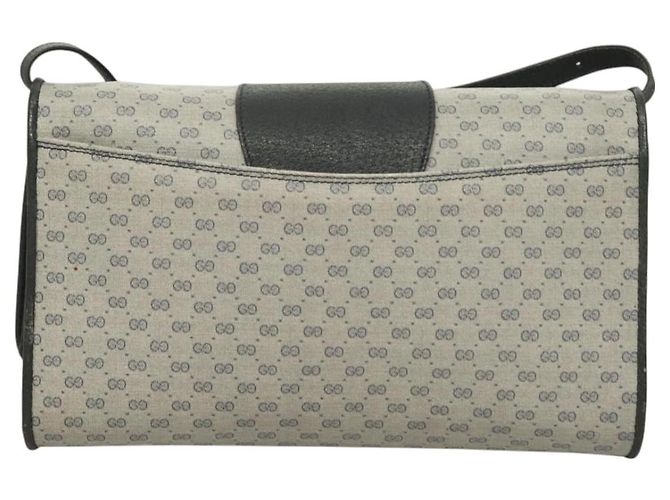 Gucci Borsa a spalla Micro GG Supreme in PVC Navy Gold 89 02 050 Auth BA3432 D'oro Blu navy - vista 2