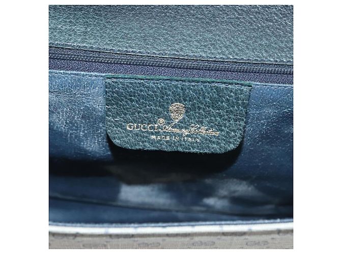 Gucci Borsa a spalla Micro GG Supreme in PVC Navy Gold 89 02 050 Auth BA3432 D'oro Blu navy - vista 21