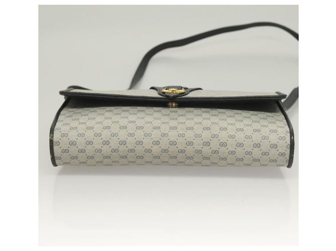 Gucci Borsa a spalla Micro GG Supreme in PVC Navy Gold 89 02 050 Auth BA3432 D'oro Blu navy - vista 5