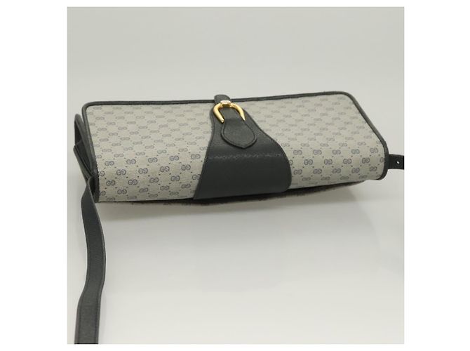 Gucci Borsa a spalla Micro GG Supreme in PVC Navy Gold 89 02 050 Auth BA3432 D'oro Blu navy - vista 6