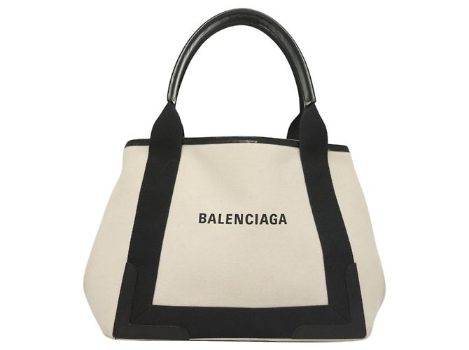 Cabas S Tote Bag aus Canvas in Weiß BALENCIAGA 339933 Auth mr1425 - Ansicht 13