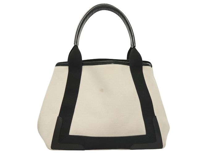 Cabas S Tote Bag aus Canvas in Weiß BALENCIAGA 339933 Auth mr1425 - Ansicht 2