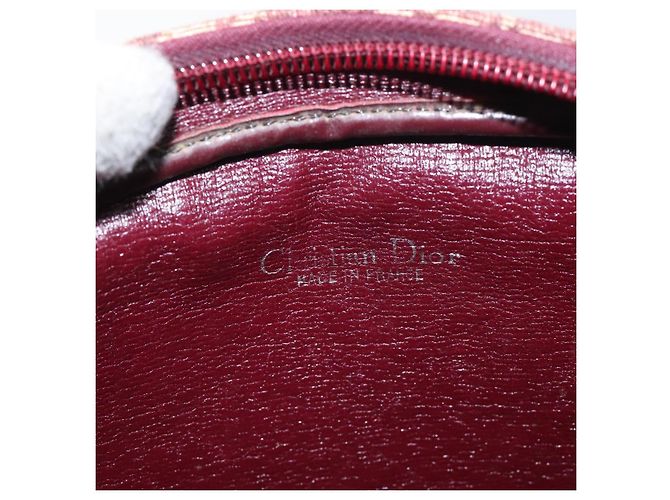 Borsa a spalla in tela Trotter Christian Dior rossa Auth 130911 - vista 11