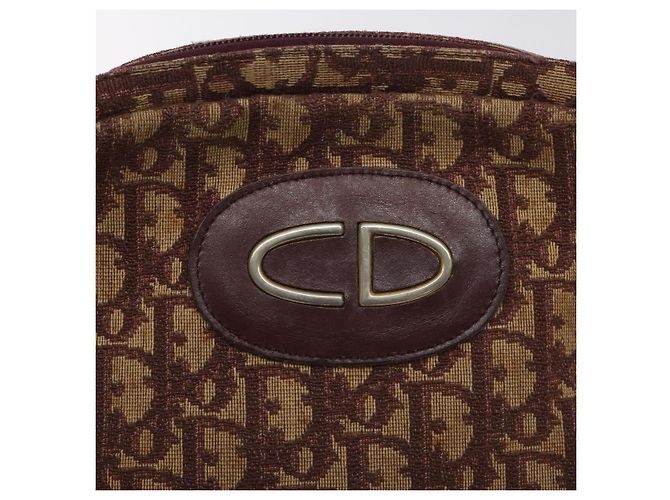 Borsa a spalla in tela Trotter Christian Dior rossa Auth 130911 - vista 17