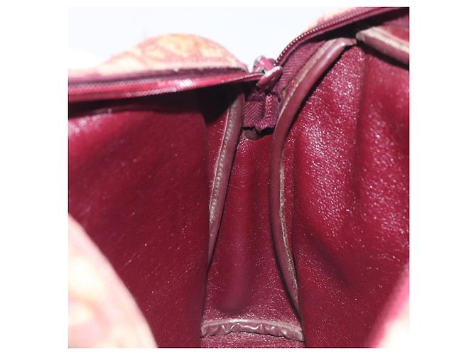 Borsa a spalla in tela Trotter Christian Dior rossa Auth 130911 - vista 18