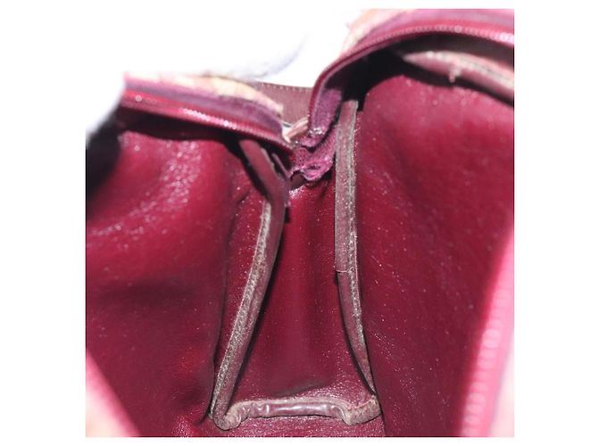 Borsa a spalla in tela Trotter Christian Dior rossa Auth 130911 - vista 19