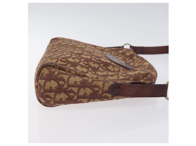 Borsa a spalla in tela Trotter Christian Dior rossa Auth 130911 - vista 3
