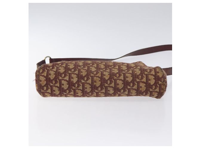 Borsa a spalla in tela Trotter Christian Dior rossa Auth 130911 - vista 5