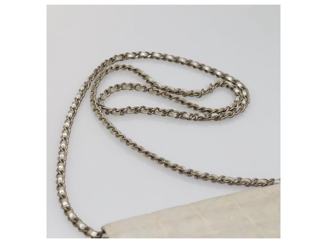 CHANEL Nuova Linea da Viaggio Portafoglio a Catena Nylon Argento CC Auth bs27339 - vista 14
