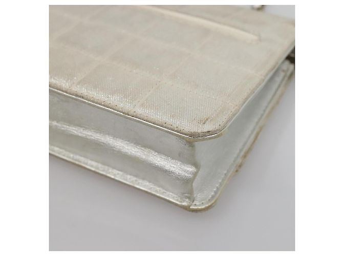 CHANEL Nuova Linea da Viaggio Portafoglio a Catena Nylon Argento CC Auth bs27339 - vista 17