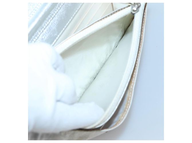 CHANEL Nuova Linea da Viaggio Portafoglio a Catena Nylon Argento CC Auth bs27339 - vista 21