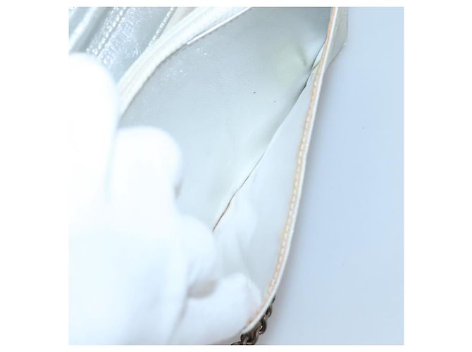 CHANEL Nuova Linea da Viaggio Portafoglio a Catena Nylon Argento CC Auth bs27339 - vista 22
