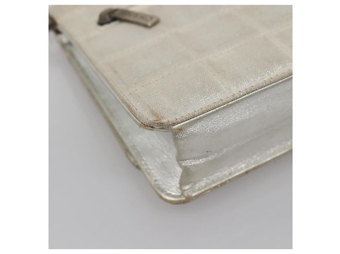 CHANEL Nuova Linea da Viaggio Portafoglio a Catena Nylon Argento CC Auth bs27339 - vista 8