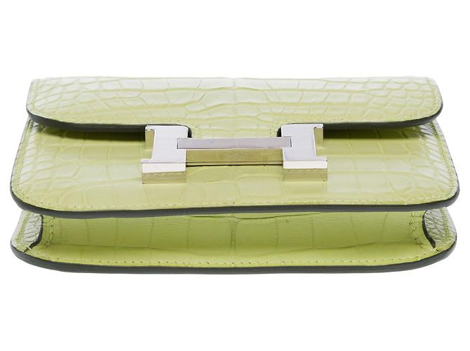 Hermès Acessório HERMES Constance Slim em Crocodilo Amarelo - 102730 - vista 13