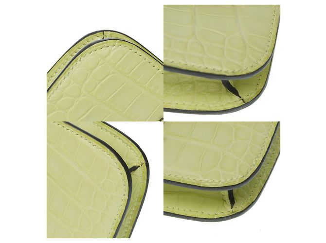 Hermès Acessório HERMES Constance Slim em Crocodilo Amarelo - 102730 - vista 14