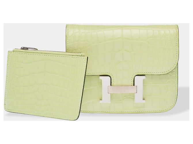 Hermès Acessório HERMES Constance Slim em Crocodilo Amarelo - 102730 - vista 2