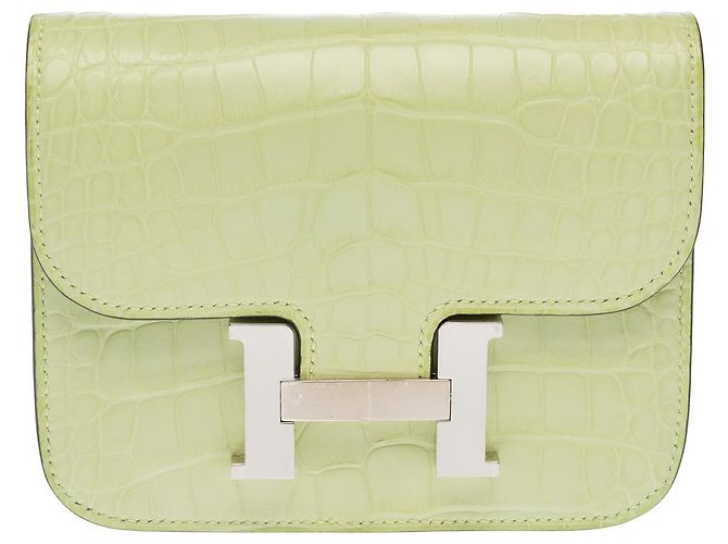 Hermès Acessório HERMES Constance Slim em Crocodilo Amarelo - 102730 - vista 4