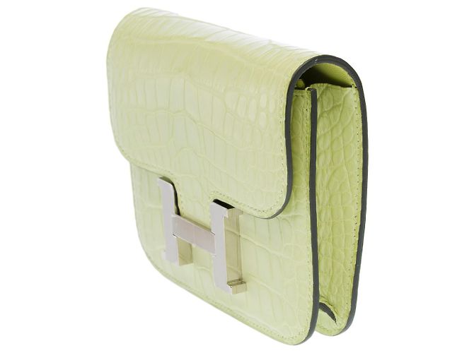 Hermès Acessório HERMES Constance Slim em Crocodilo Amarelo - 102730 - vista 6