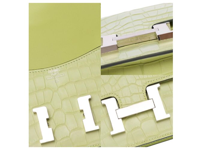 Hermès Acessório HERMES Constance Slim em Crocodilo Amarelo - 102730 - vista 8
